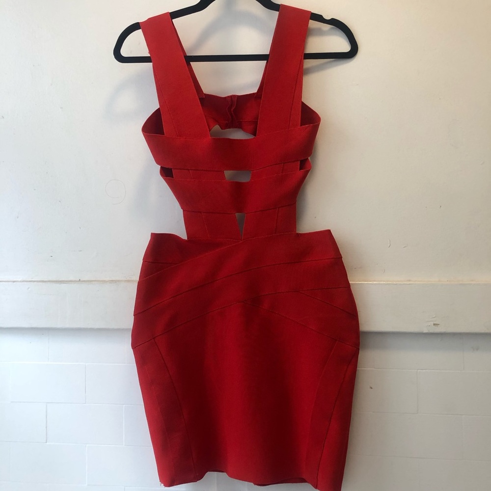 Brand new !!! Backless bandage mini Red dress!